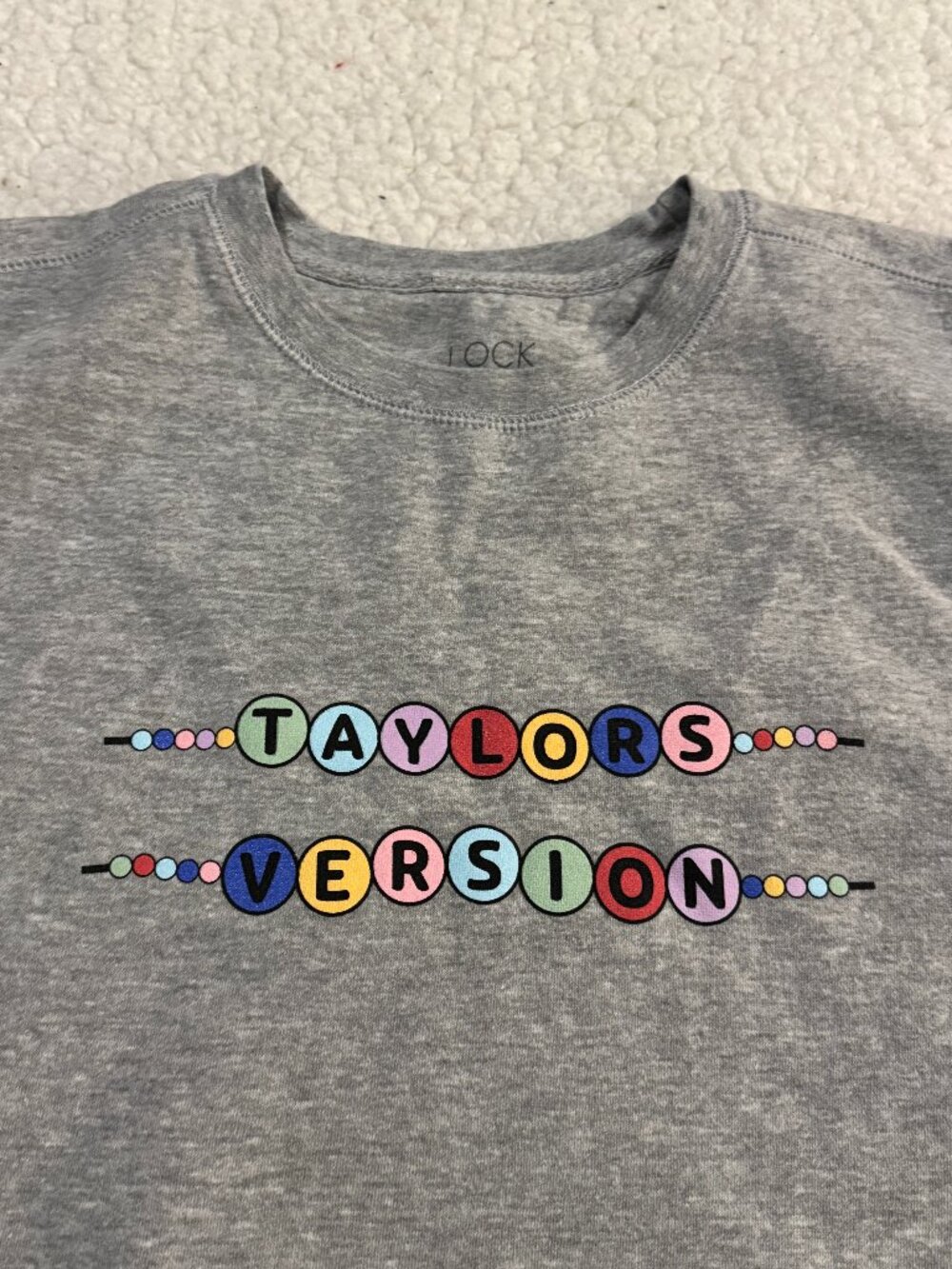 Official Taylor Swift Taylor's Version Grey Crewneck Sweatshirt Medium